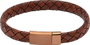 Leather Bracelet with Stainless Steel Clasp  B477/b475 B496