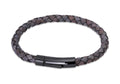 Leather Bracelet with Black Steel Clasp B61/b493