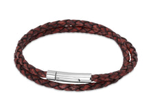 Load image into Gallery viewer, Leather Bracelet with Stainless Steel Clasp B62
