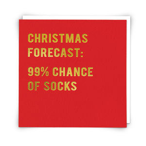 Christmas CARD- forecast socks