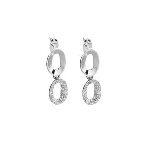 Chris Lewis Sterling silver double ovals studs