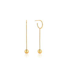 Load image into Gallery viewer, Gold Orbit Solid Drop Earrings
