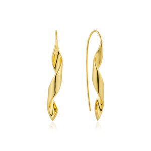 Gold Helix Hook Earrings
