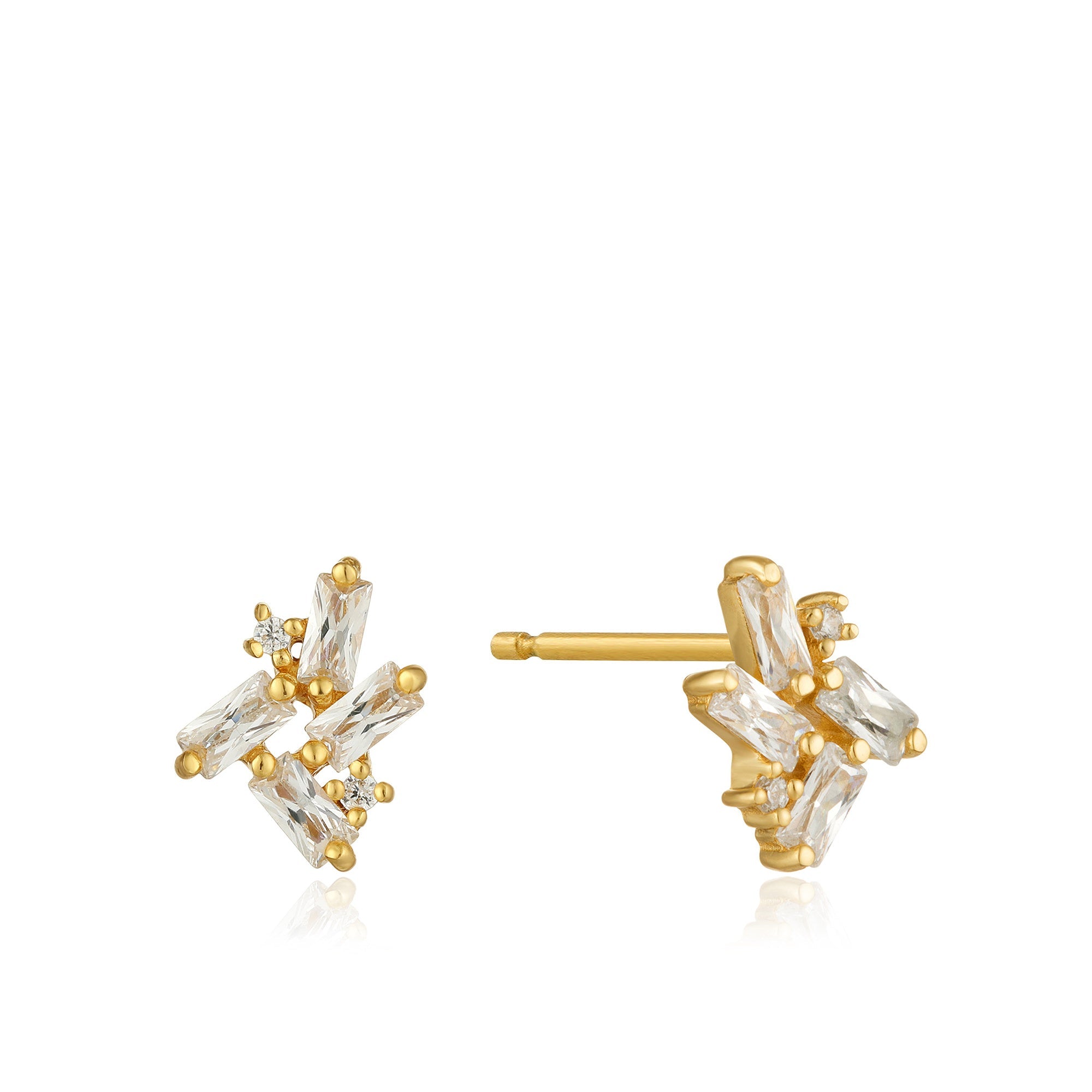 Cluster Stud Earrings - Gold