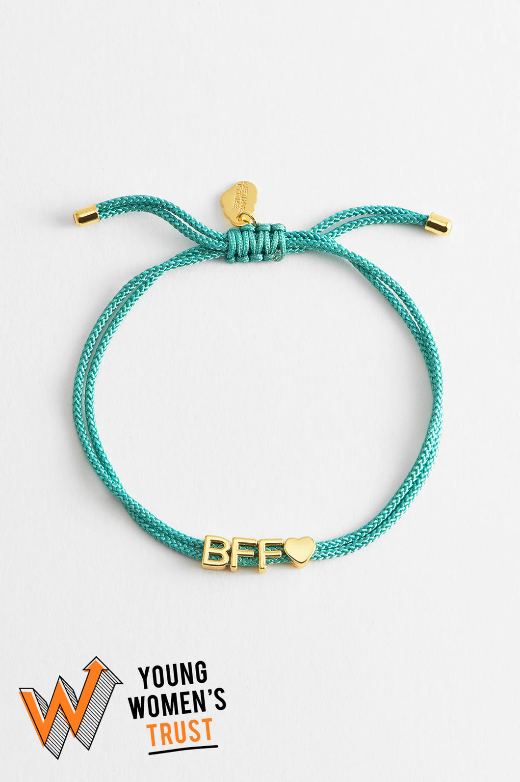 Estella Bartlett BFF Bead Turquoise Friendship Bracelet - gold plated