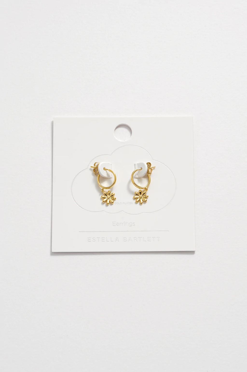 Minimal Daisy Drop Earrings- Gold Plated