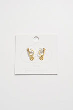 Load image into Gallery viewer, Minimal Daisy Drop Earrings- Gold Plated
