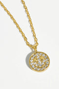 Pave Smiley Pendant Gold plated