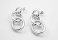Circles Hammered earrings