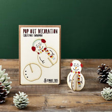 Load image into Gallery viewer, POP out card with wood Christmas decoration
