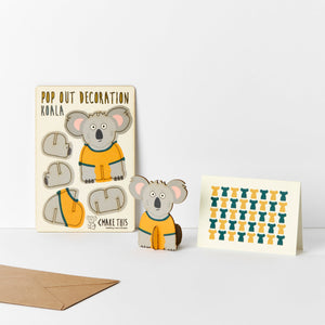 POP out card with wood decoration - KOALA