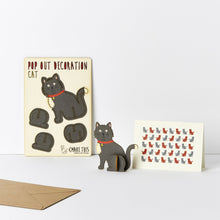 Load image into Gallery viewer, POP out card with wood decoration-CAT
