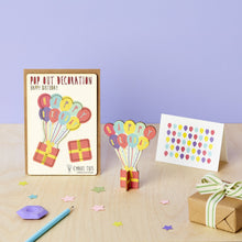 Load image into Gallery viewer, POP out card with wood decoration-BIRTHDAY BALLOONS
