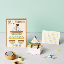Load image into Gallery viewer, POP out card with wood decoration-BOAT
