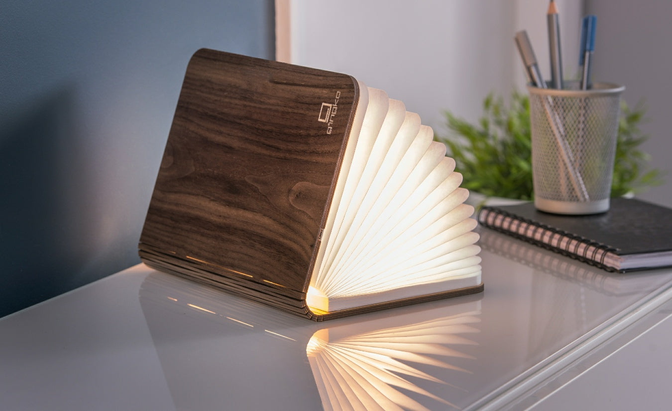 Smart Book Light – Natural Wood |  Maple & Walnut  |  Mini & Large