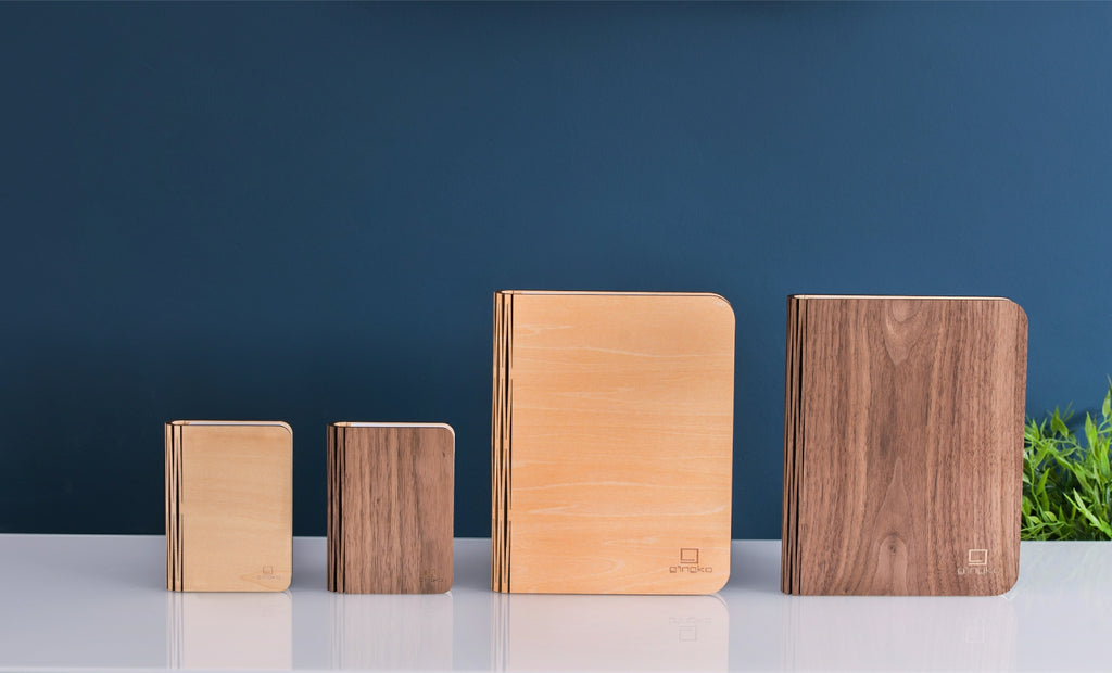 Smart Book Light – Natural Wood |  Maple & Walnut  |  Mini & Large