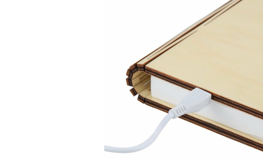 Gingko Smart Book Light showing how the charger is attached 