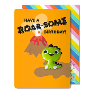 Birthday Dino magnet card