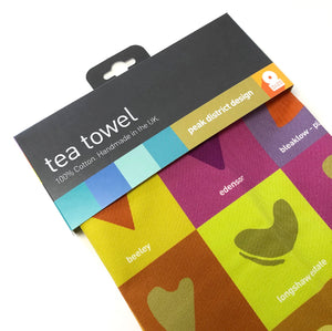 Peak District tea towel hearts of the park