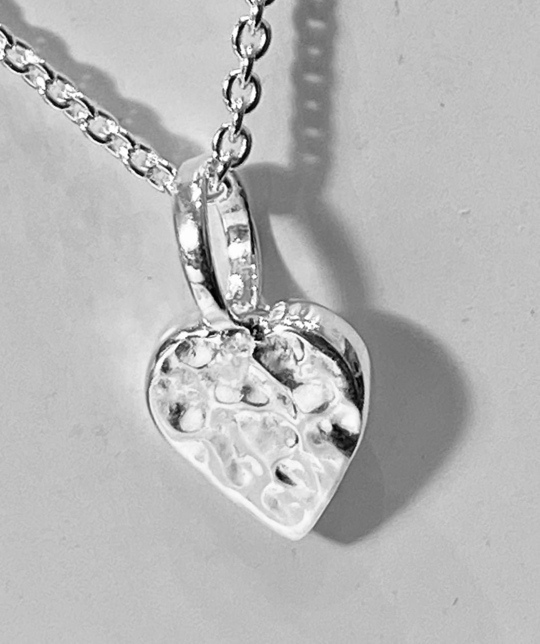 Chris Lewis hammered little heart pendant necklace