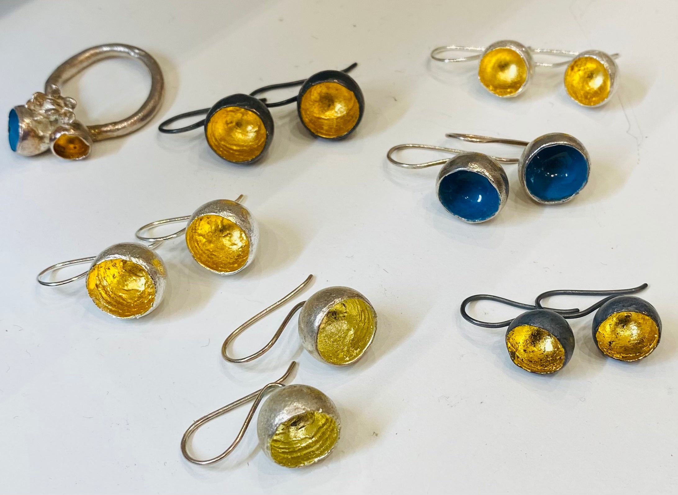 Jennie Gill drop cups earrings