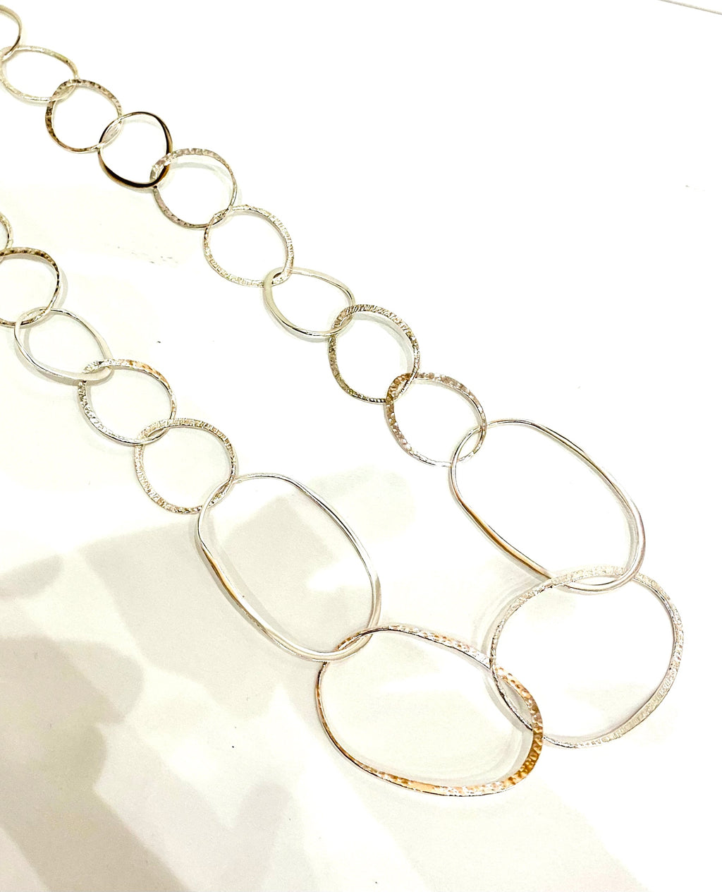Chris Lewis hammered long Helen necklace