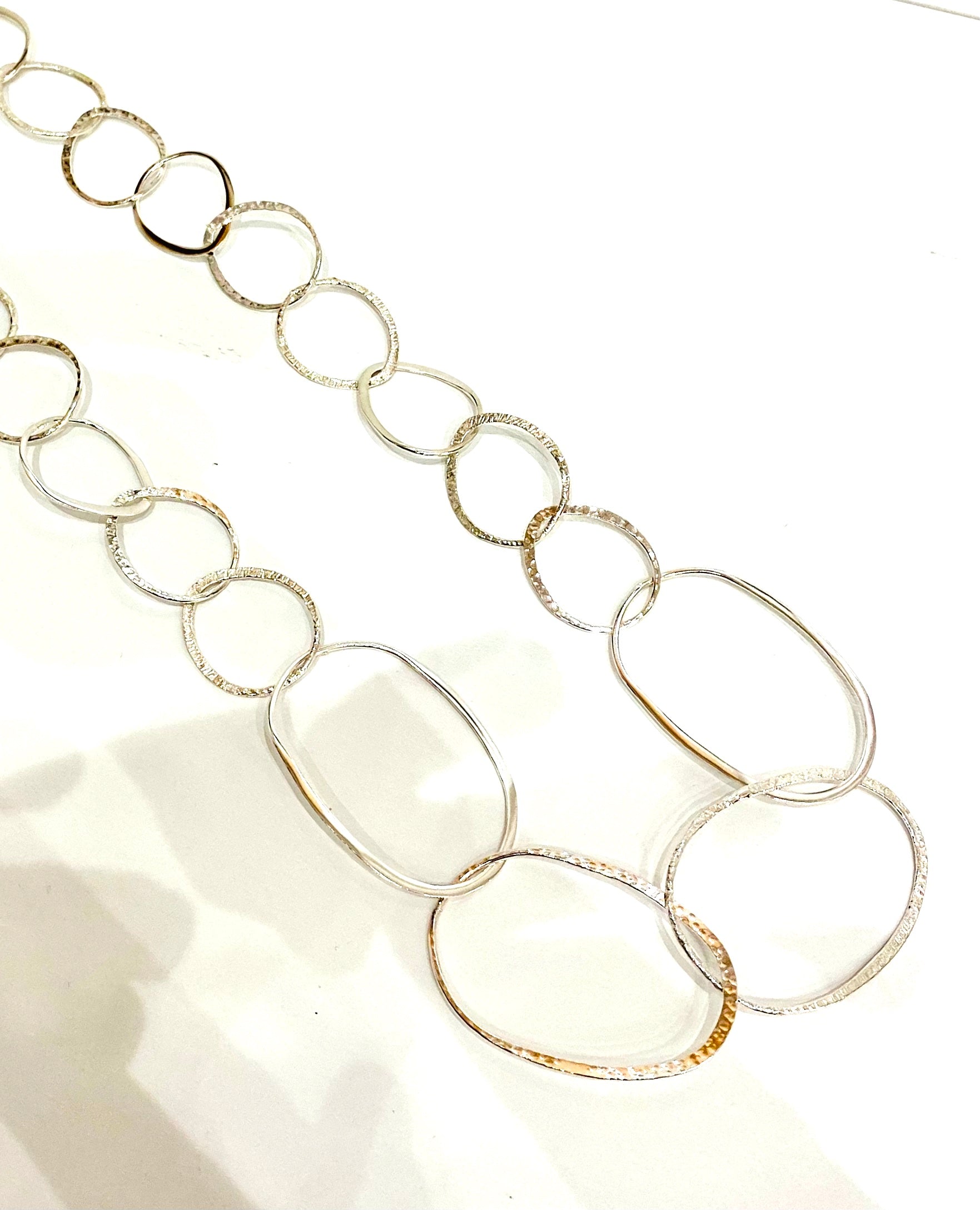 Chris Lewis hammered long Helen necklace
