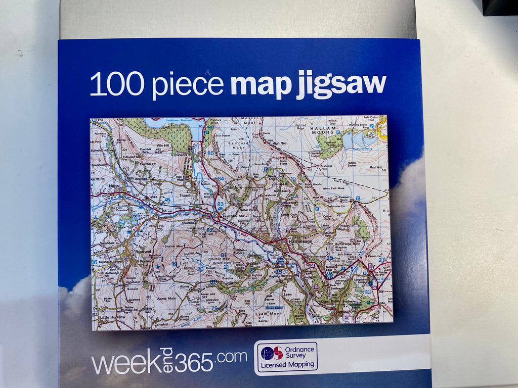 Hathersage map 100 Piece (A4) Jigsaw in a Tin