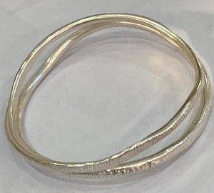 Adele Taylor Sterling silver double bangle