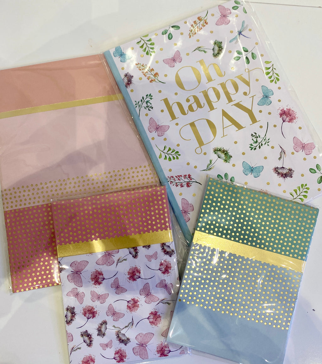 notebooks assorted sizes and designs