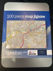 Sheffield Sharrowvale area map 100 Piece (A4) Jigsaw in a Tin
