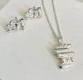 Chris Lewis necklace and studs bars set