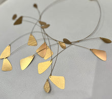 Load image into Gallery viewer, Bronze Organic Spray Mobile Necklace
