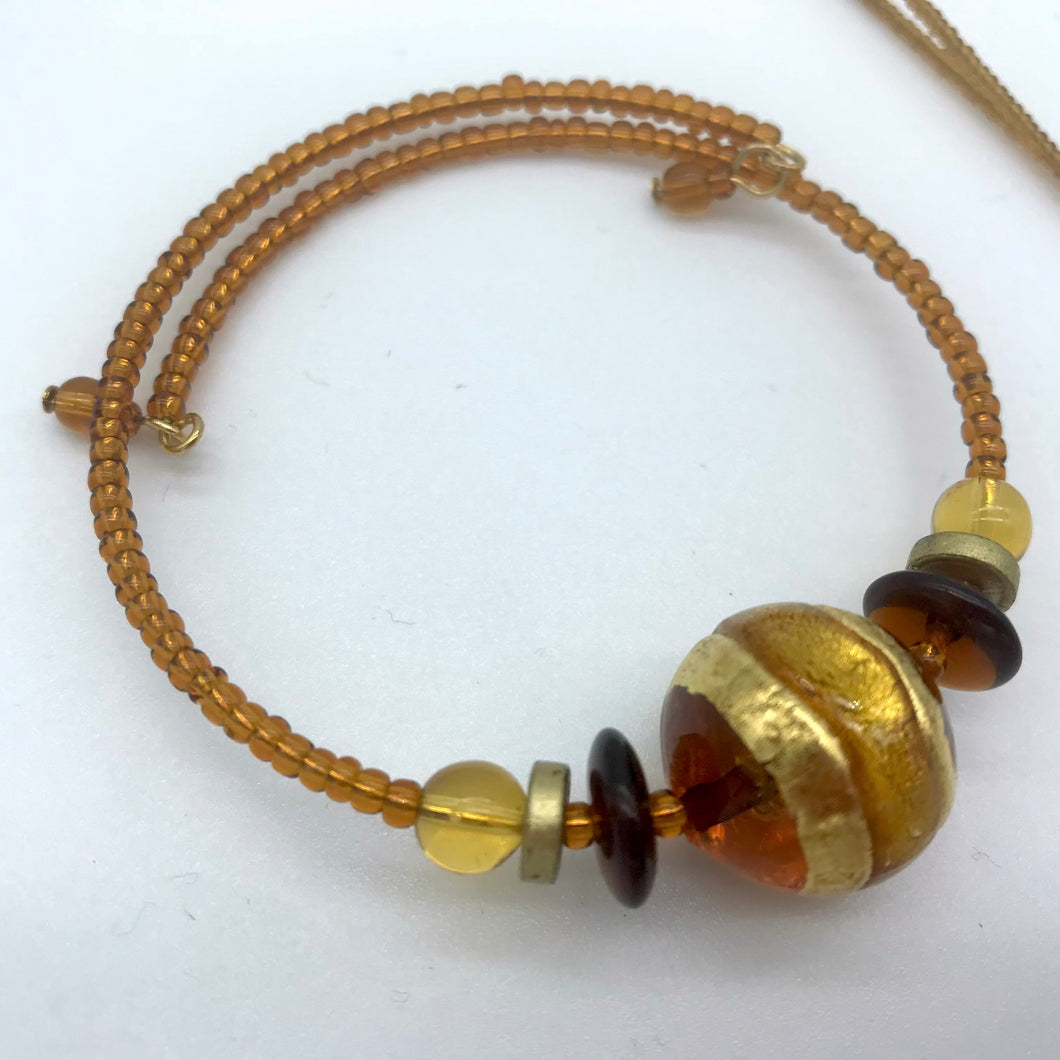 Murano glass Berenice bracelet Amber