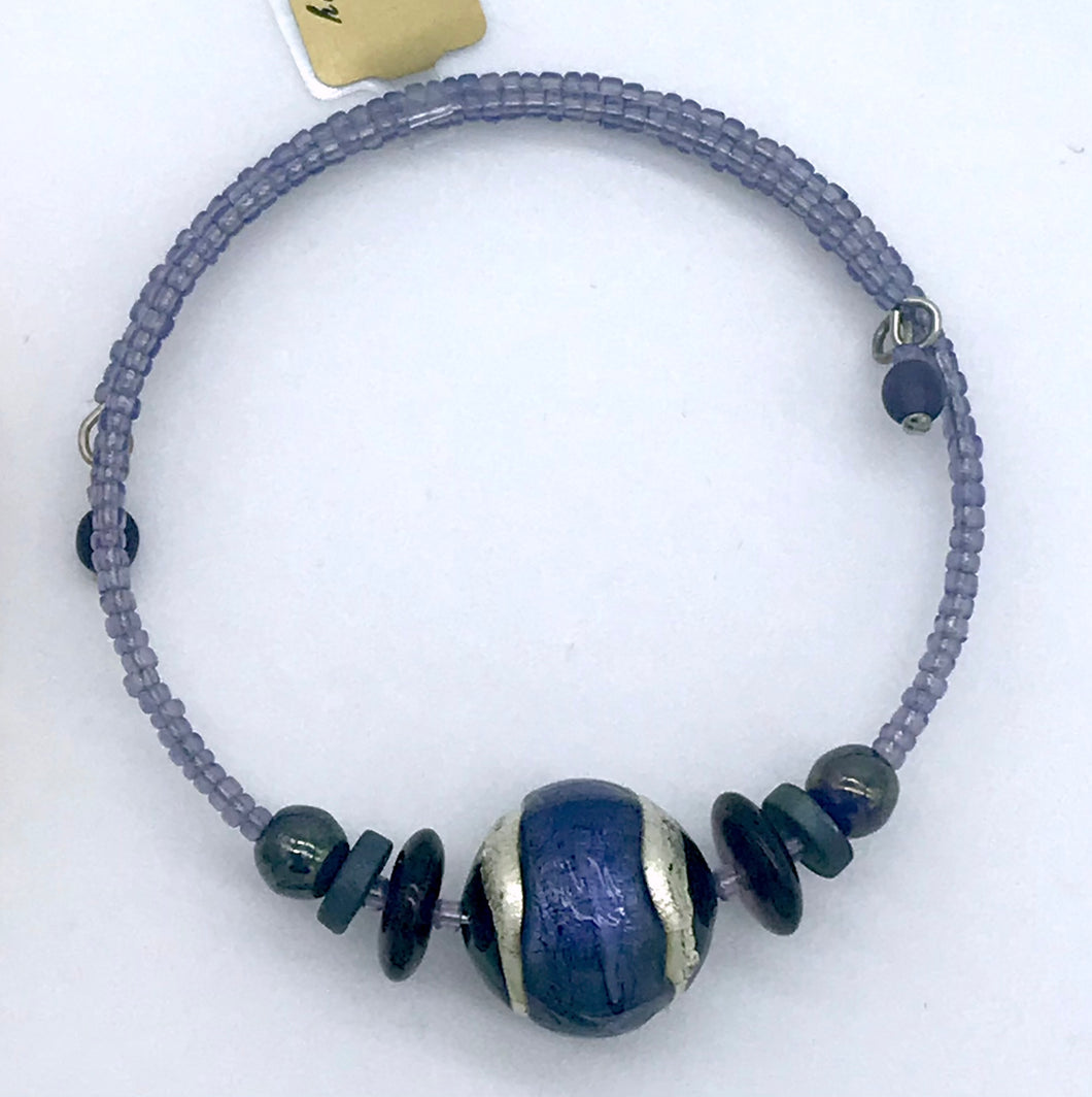 Murano glass Berenice bracelet Purple