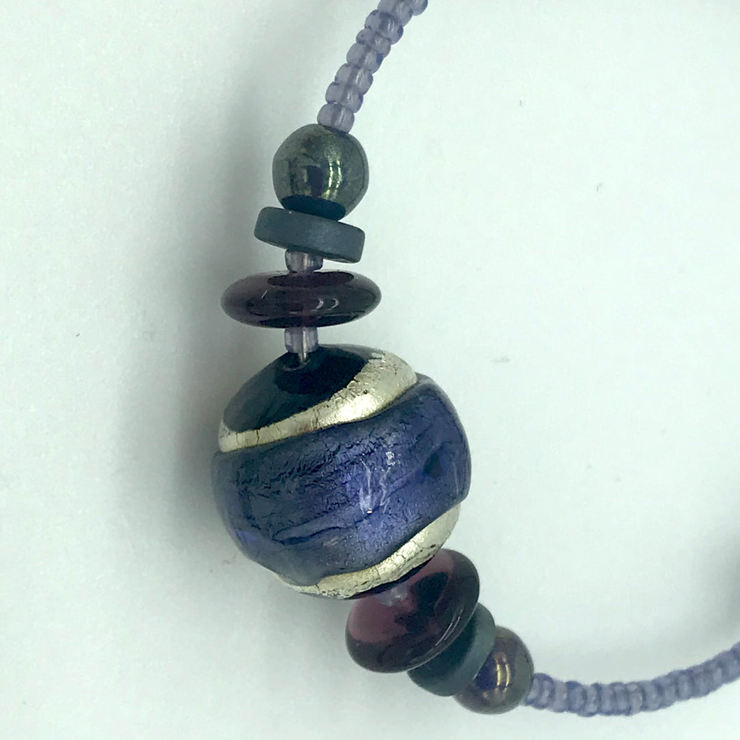 Murano glass Necklace Berenice purple