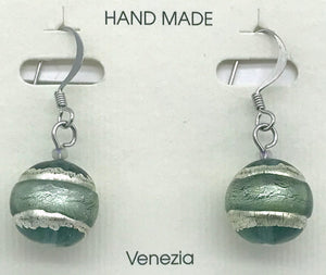 Murano glass Berenice earrings Giaccio