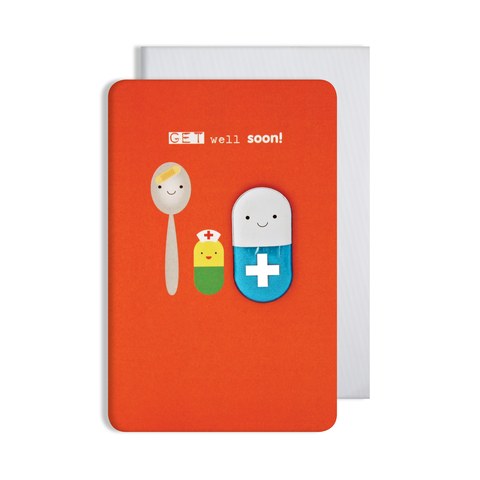 jellies get well soon magnet card