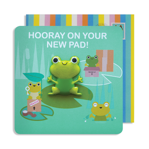 jelly magnet new home frog card