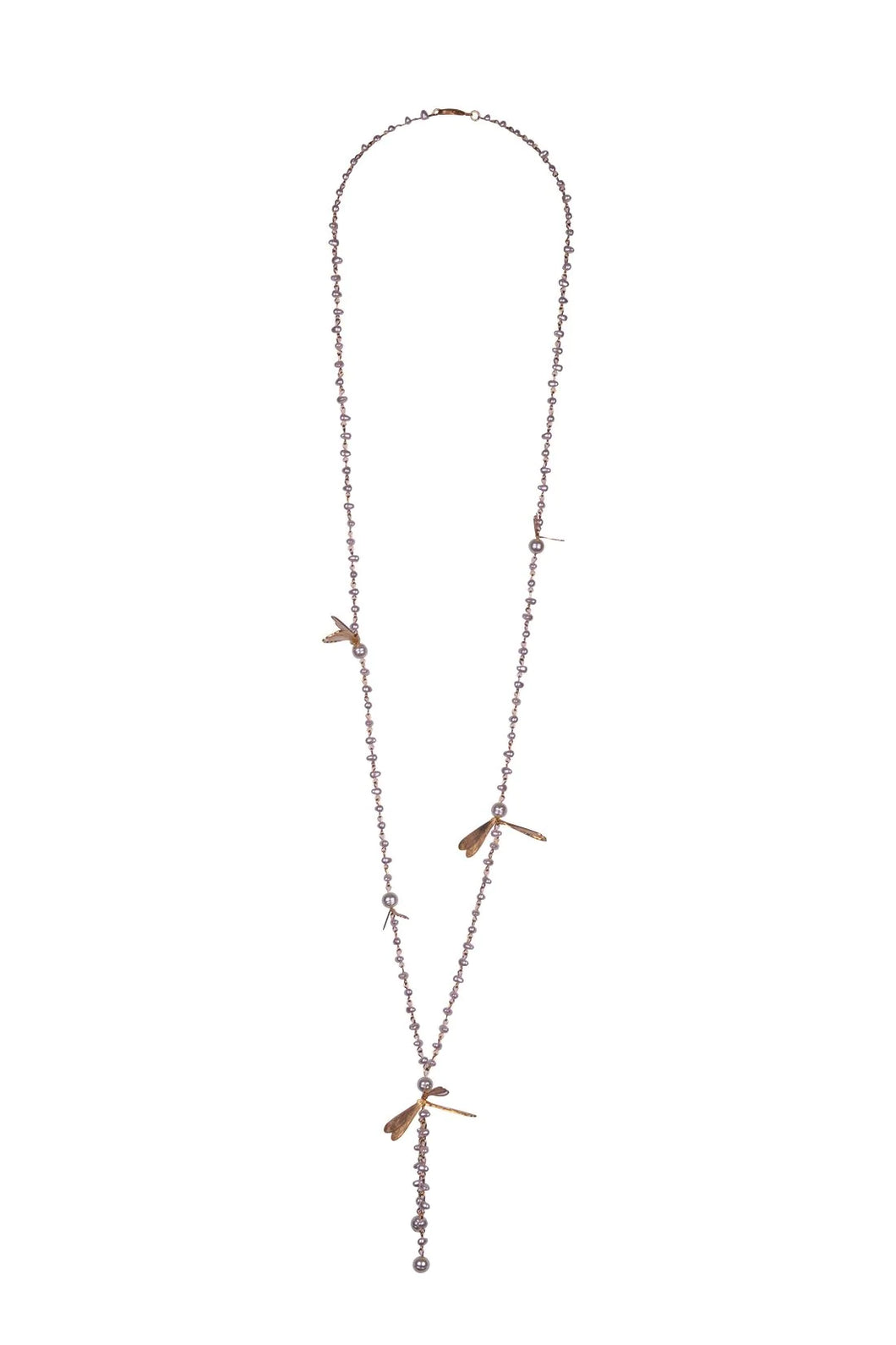Dragonfly Pearl Necklace