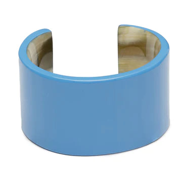 BRANCH Horn Lacquered Cuff- Light Blue