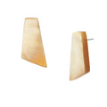 BRANCH Horn Shaped Stud Earring - White Natural