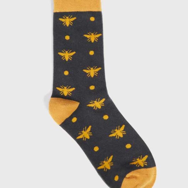 Socks bees blue- 8-11
