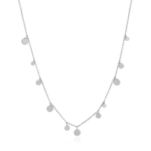 Geometry Mixed Discs Necklace - Silver