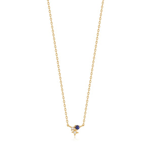 Lapis Star Necklace - Gold