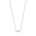 Sparkle Emblem Chain Necklace - Silver