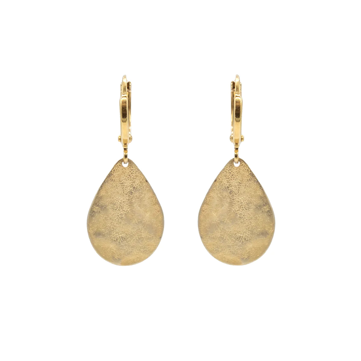Mini Teardrop Charm Drop Earrings