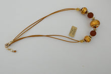 Load image into Gallery viewer, Murano glass Necklace Berenice Amber
