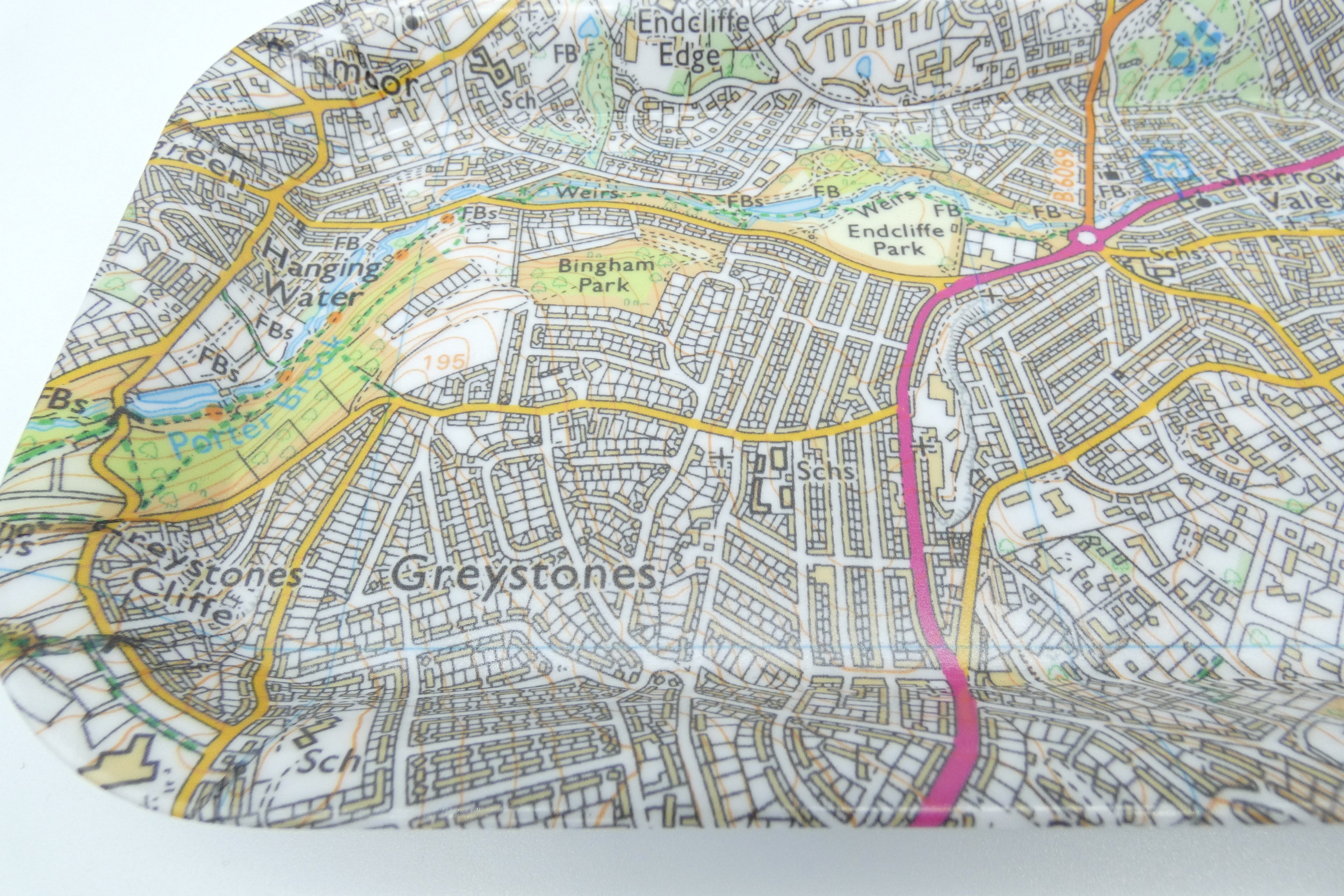 Sheffield Map melamine tray
