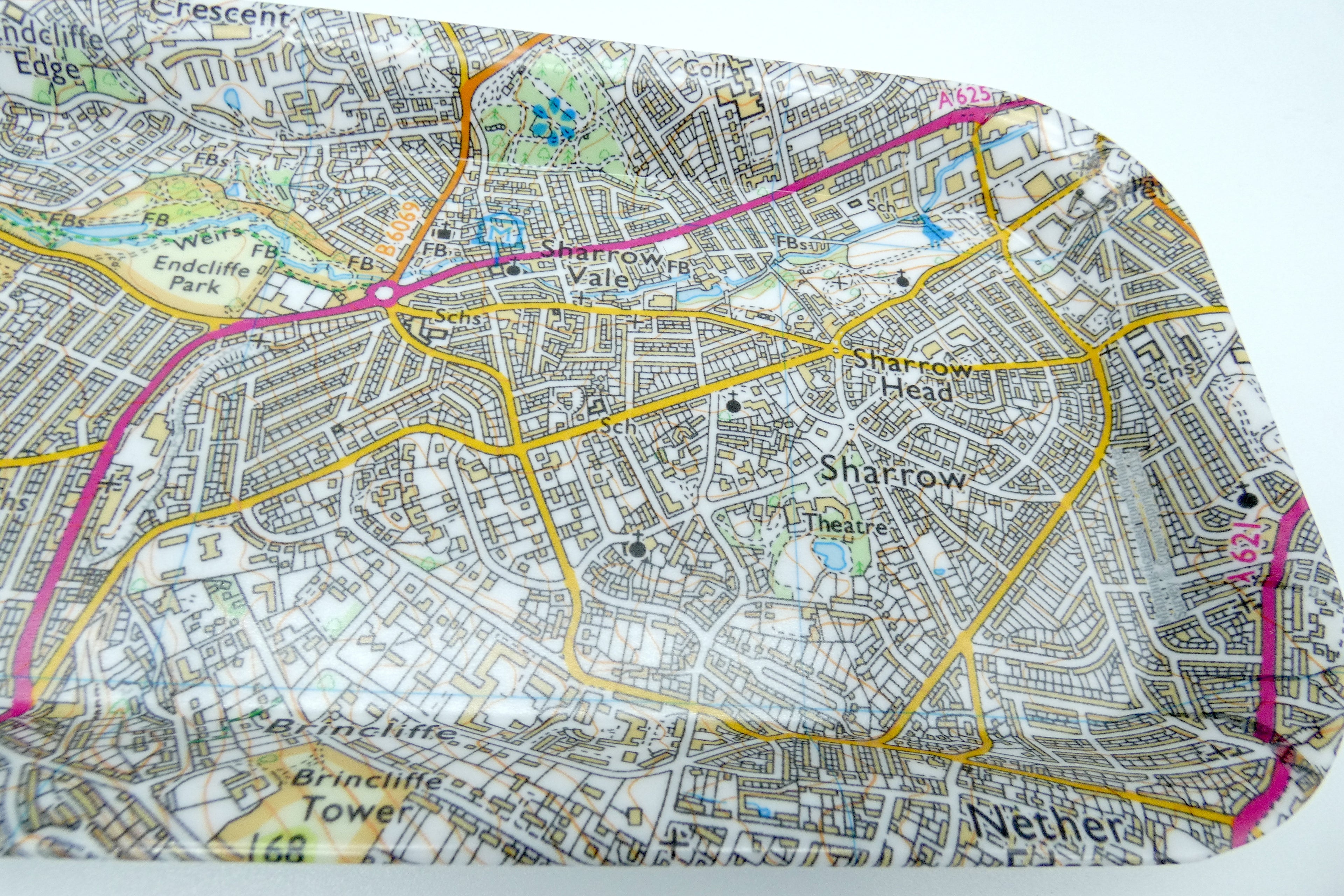 Sheffield Map melamine tray